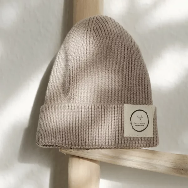 Nahaufnahme Beanie Galia Caramel